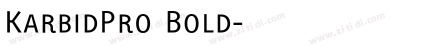 KarbidPro Bold字体转换